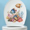 Underwater World Coral Fish Toilet Bathroom  Home Beautification Decoration Stickers