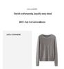 Women's Color Block Cashmere Sweater – 100% Pure 7 Gauge Single Ply, Soft, Skin-Friendly Pullover with Round Neck.