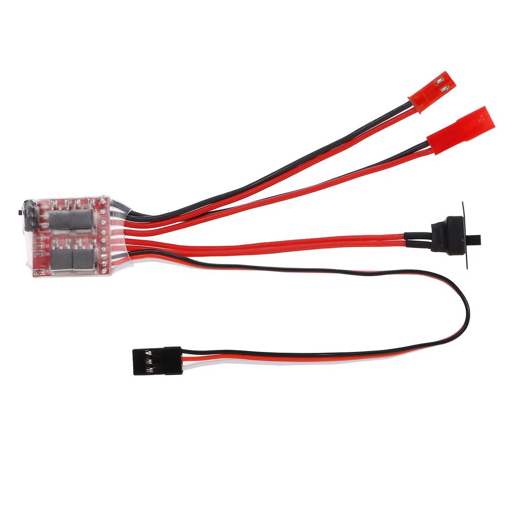 RC Car 30A ESC Brushed Forward Reverse Brake Dual Way ESC Motor Speed Controller for 130 180 260 Motor 1/16 1/18 1/24 Car Boat   2 PCS