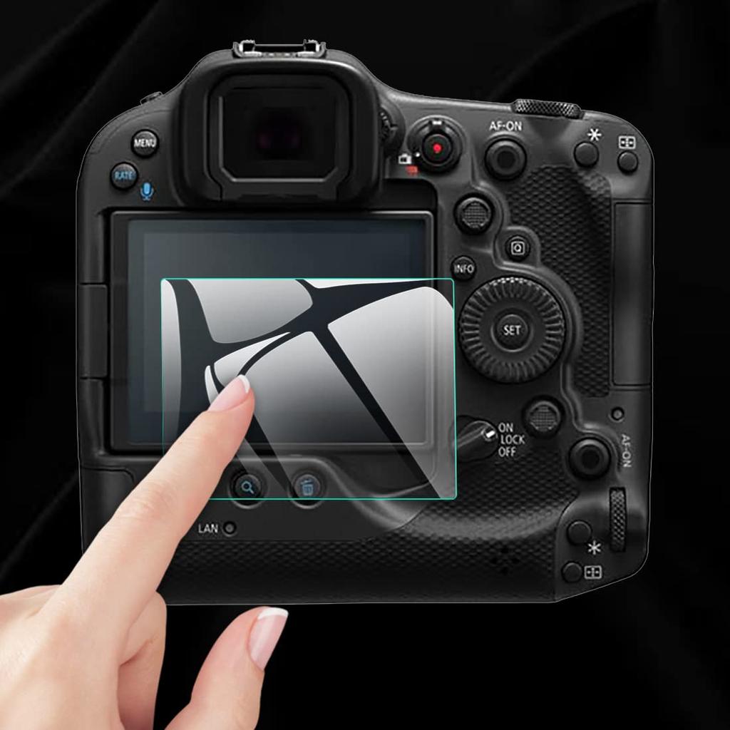 EternalStars Camera Screen Protector with 9H Full for Canon EOS R3 3-Piece Hardness, Coverage,