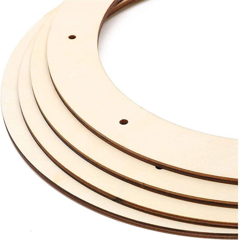 M-Modern-Wood Wreath Frame Crafts DIY Christmas Valentine's Day Easter Holiday Wreath Wall Home Decor