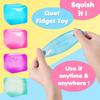 Ice Cube Shaped Fidget Toy Square Stress Relief Ball Squishy Squeeze Toys for Anxiety ADHD Stress Relief Sensory Toys for Adults