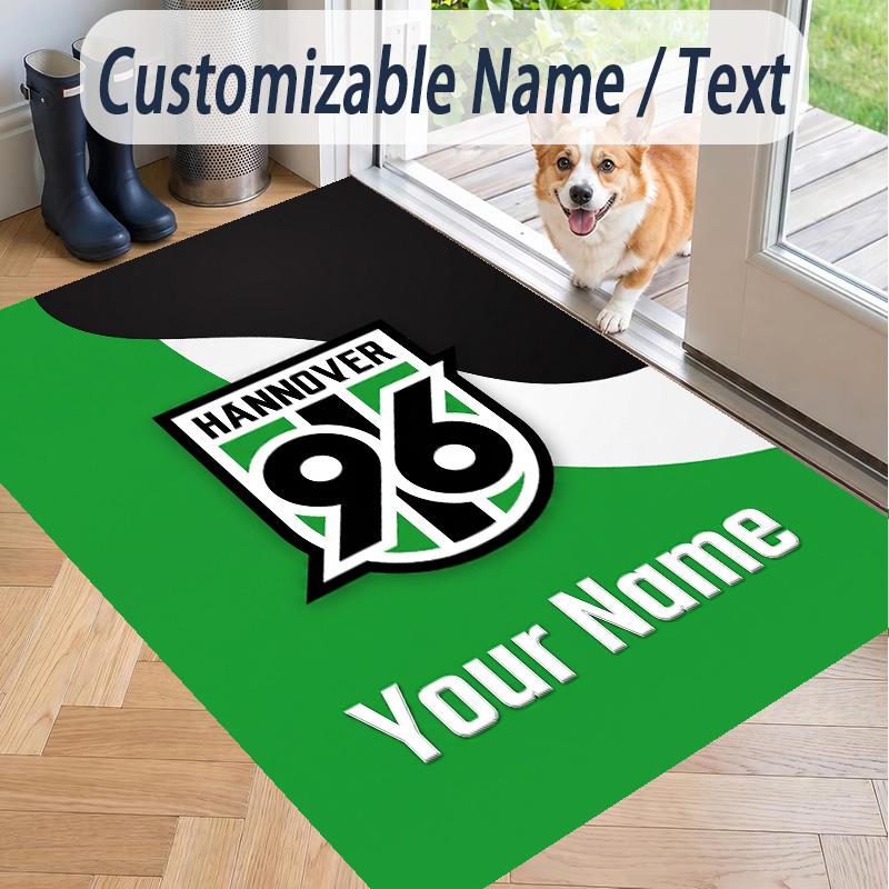 Custom Text Printed Rug Hannover 96 Non Slip Floor Carpet For Home Room Decor