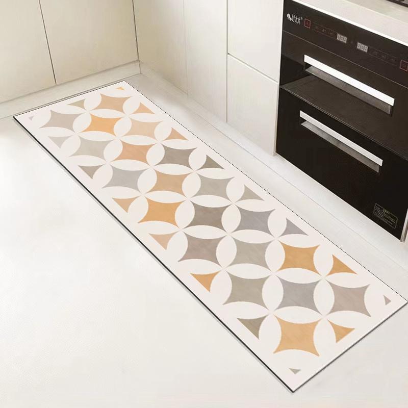 Simple Print Kitchen Floor Mat Absorbent Kitchen Long Strip Rug Anti-Slip Carpet Modern Door Mat Quick Drying Bath Mats Foot Pad