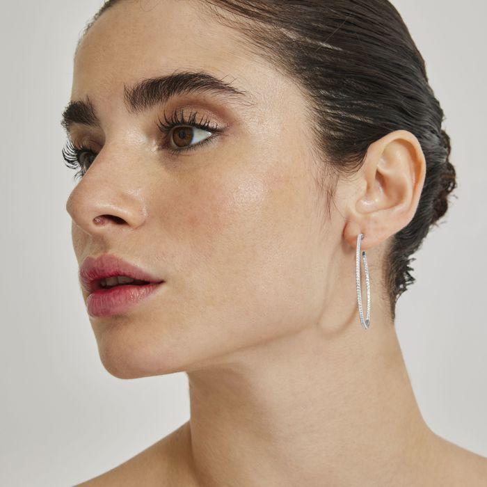 Boucles D'oreilles - LUXENTER - Xoma - Argent 925 - Zircon Cubique - Plaqué Rhodium