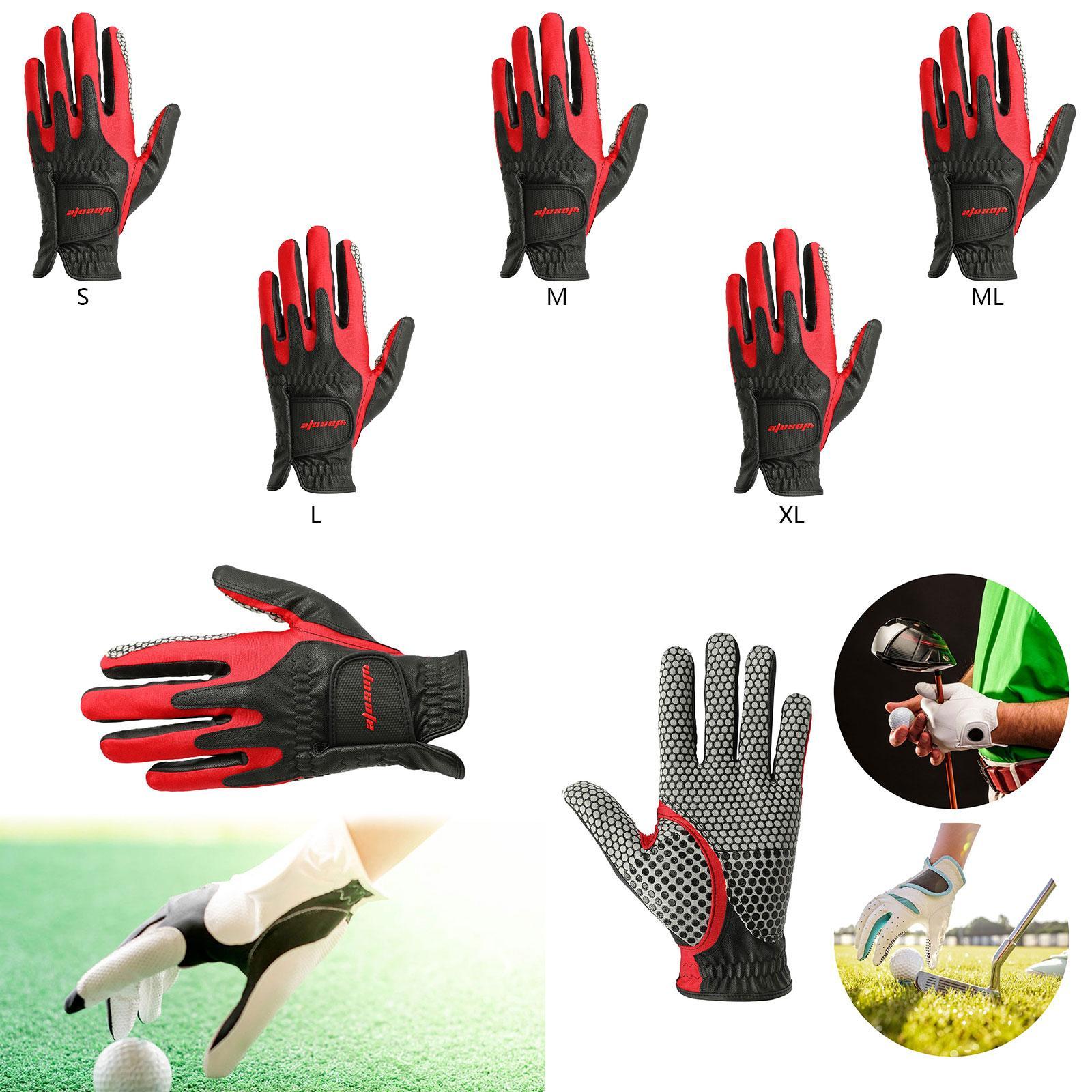 

Men Golf Glove PU Leather Soft Breathable Practice Non Slip Sports Glove for Hiking Snowboard Outdoor Golf Swing Cold Weather L