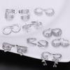 Plain Simple Star Women Shape Cubic Zircon Ear Cuff Charming Crystalline Clip On Earrings Earcuff Without Piercing Earrings Jewelry Giveaway