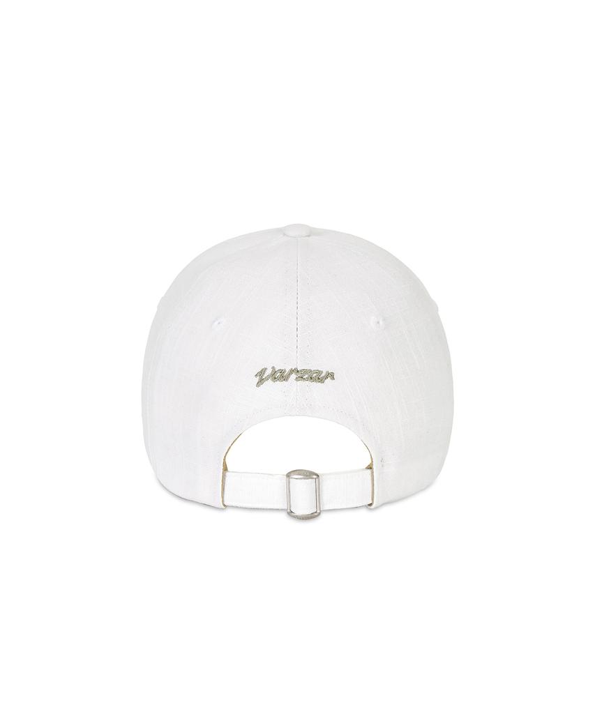Bajal Flow Vz Leather Patch Ball Cap White