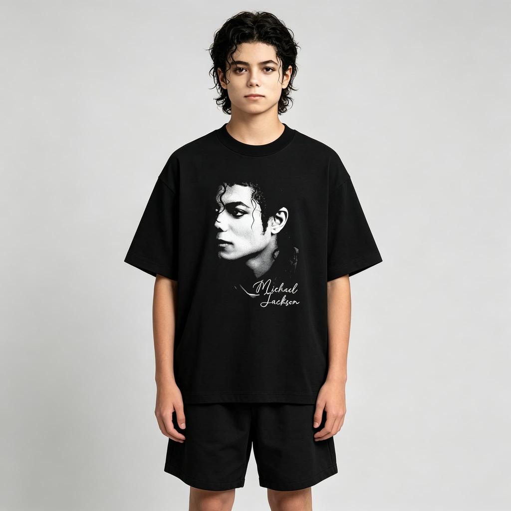 King of Pop Michael Jackson Y2K Clothing Fashion MJ Men Women Tee Adults Children Boy Gril Top Kids Parent Child Cotton Tshirt