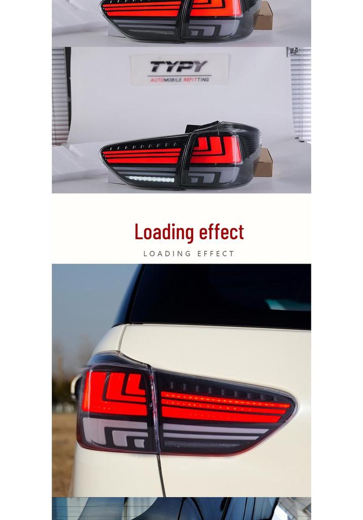 LED Taillight Assembly with Flowing Turn Signal for 2009-2015 Toyota Wish