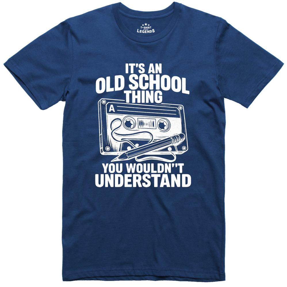 Its An Old School Thing Cassette Tape Pencil Funny T Shirt Unisexs Retro Music