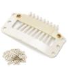 100pcs 1.3in Wig Clips Comb Hairpin Manganese Steel DIY Hair Extension Headdress Accessories