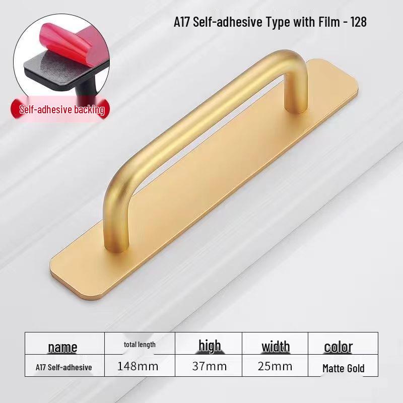 Surface-Mounted No-Drill Handle for Doors, Windows, and Cabinets