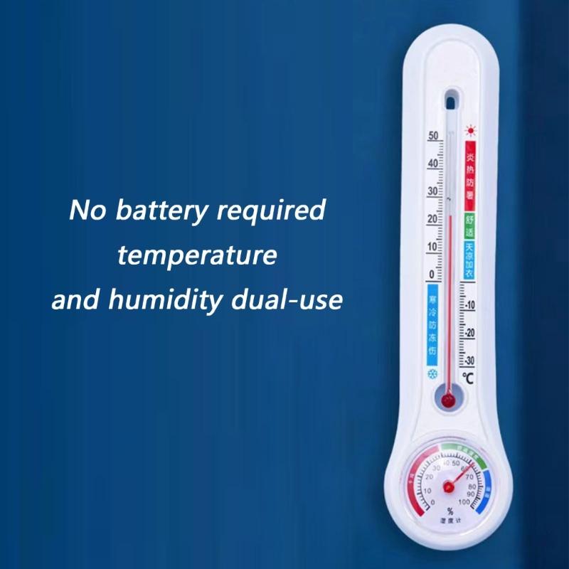 Wall Mounted Analog Thermometers Hygrometer with Easy-Read Scale for Indoor Temperature Moisture Check at House