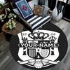 Custom Name,Spain Pattern Round rug,Carpet Rug for Living Room Bedroom Playroom ,Non-slip Floor Mat,Holiday Gifts and Birthday Gifts.