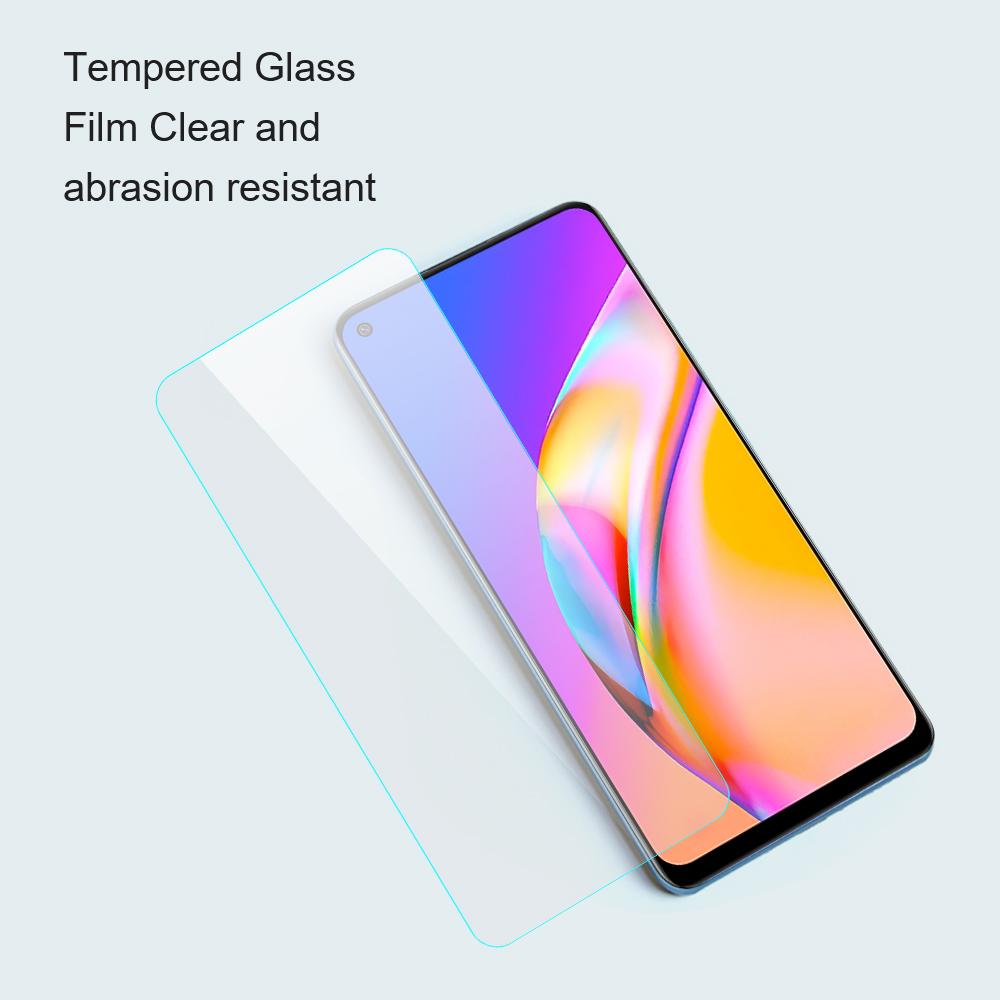 AMORUS 2Pcs For Oppo A5 Pro 5G Screen Protector Shatterproof Silk Printing Tempered Glass Film