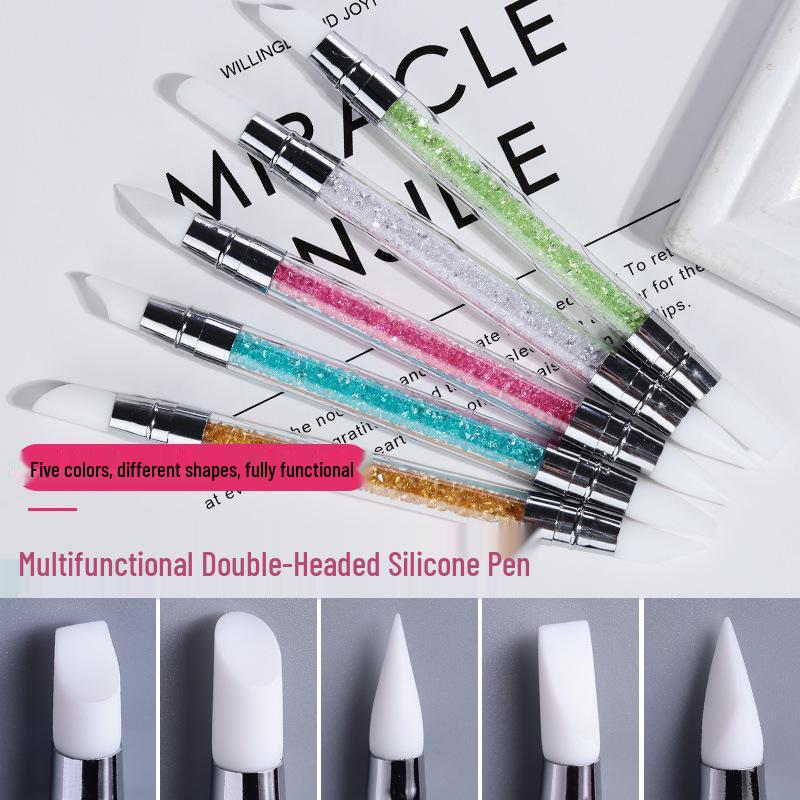 

5-Piece Silicone Carving Pen Set: Double-Ended Magic Mirror Nail Art Tool