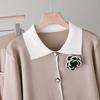 Womens Knit Sweater Skirt Set In Korean Style Cotton Blend Long Sleeve Top With Split Hem Midi Fall Winter
