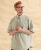 STAGE NAME City Boy Washed Cotton Oversized Short Sleeve Shirt_Mint