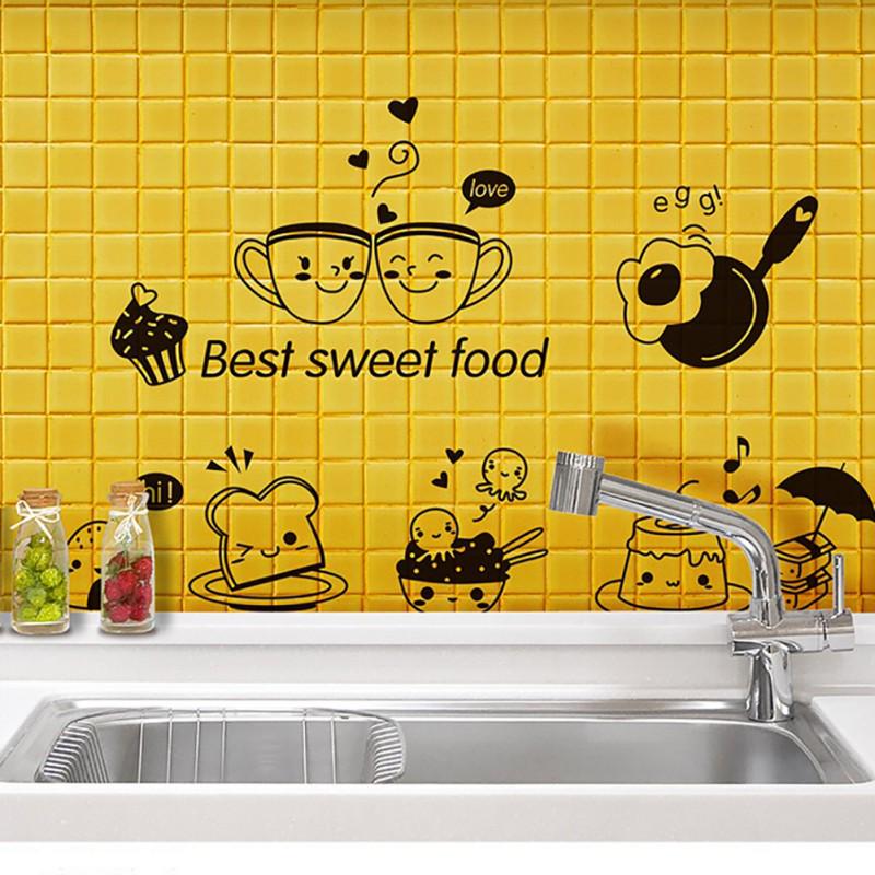 Wall Stickers Kitchen Fruit Decals Restaurant Waterproof Window