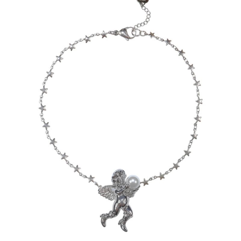 HURJABOYACC Angel In Cowboy Boots Necklace