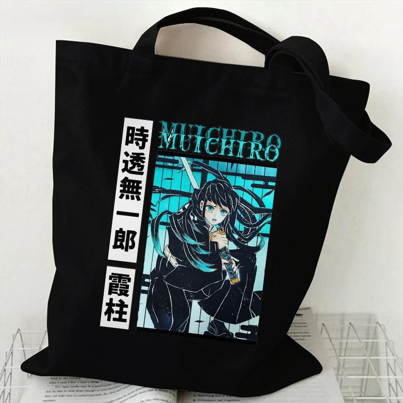 Japan cartoon comics Tokito Muichiro Demon Slayer Print Canvas Shopping Bag Large Capacity Tote Bag 7564