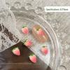 Pink Gradient Strawberry Nail Art Charms - DIY Decorative Cartoon Fruit Accessories