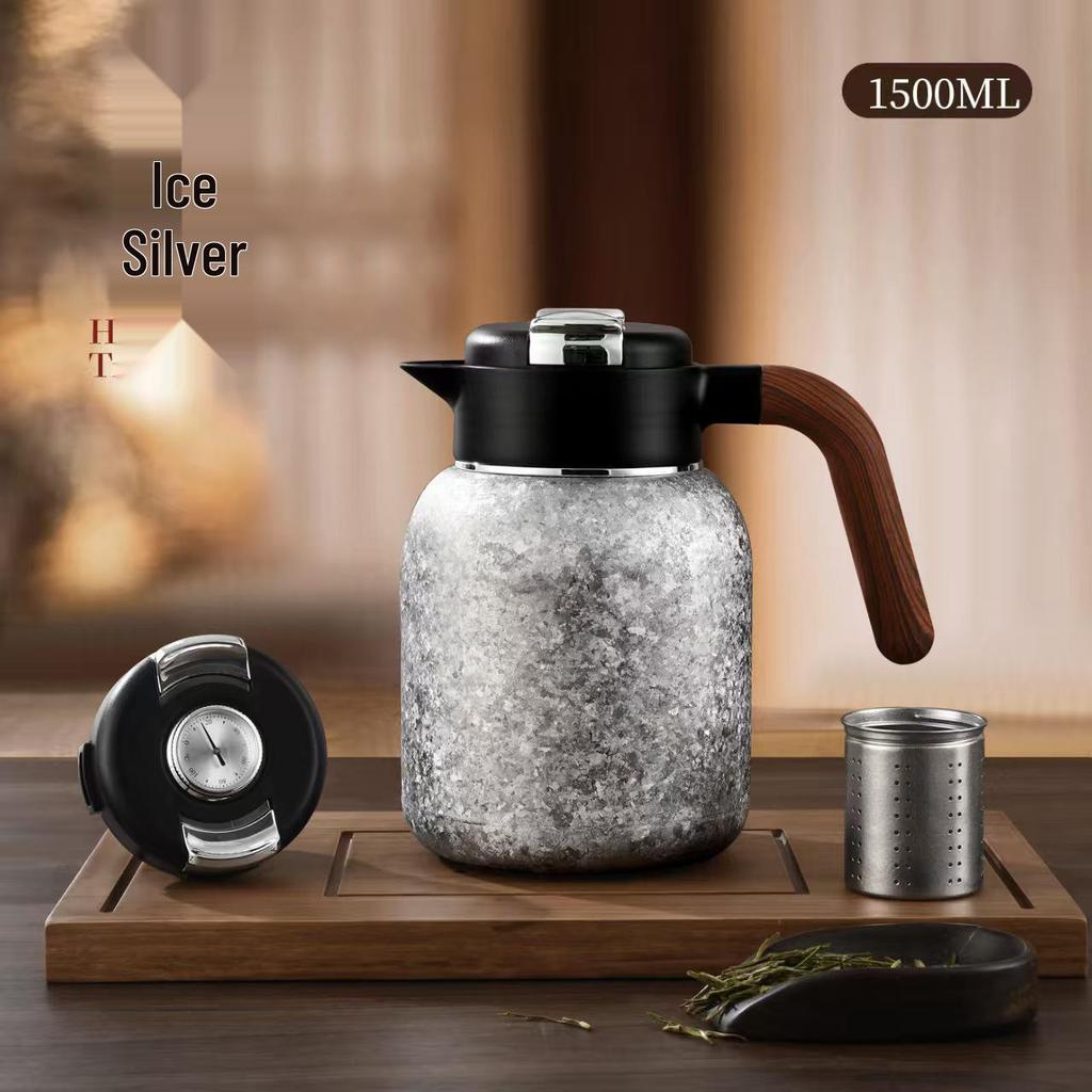 Premium Titanium-Coated Large Capacity Thermos Pot for Office Tea Brewing & Stewing - Ideal Business Gift