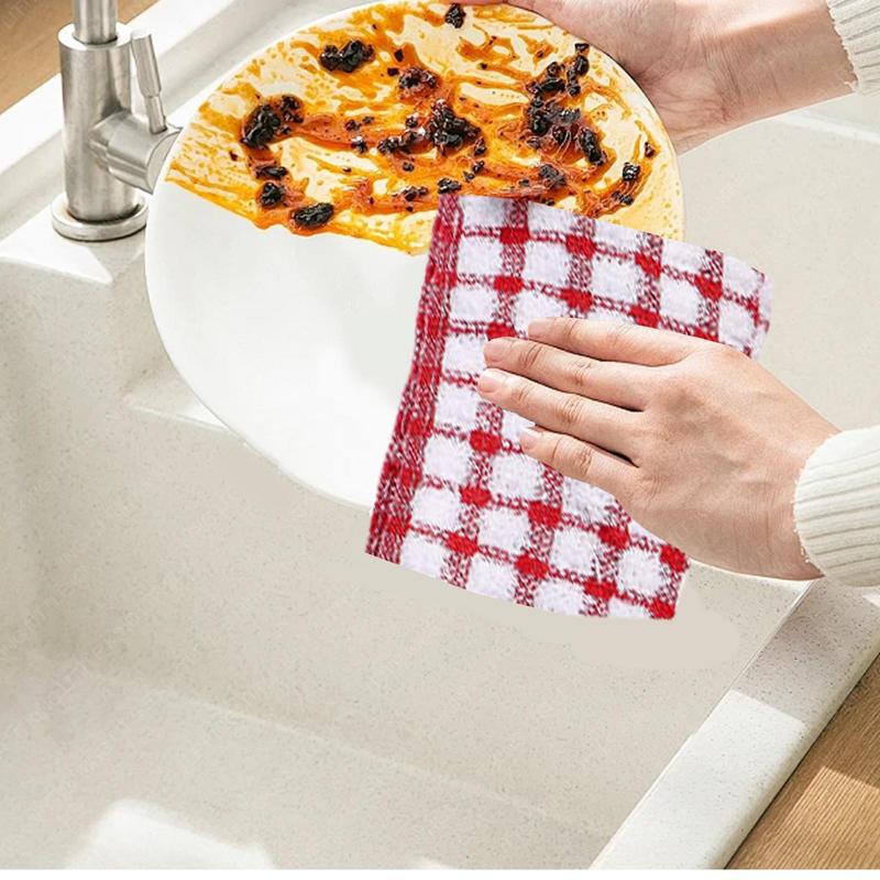 Kitchen Tea Towels 10X Cotton Dish Towels For Kitchen 15.75x11.02 Inches Ultra Soft Cotton Cloth Quick-Drying Flour Sack Dish