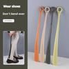1Pcs 47cm Hanging Ring Shoehorn Pregnant Woman Long Handled Lifter Elderly Shoe Spoon Lazy People Shoe Spatula Shoe Horns