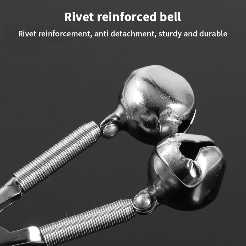 5/10Pcs Fishing Alert Bell Clip Stainless Steel Fish Bite Sound Alarm Fishing Rod Clamp Ring Feeder Top Tip Clips Fishing Tackle