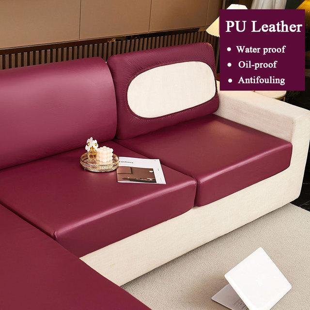 

Эластичный чехол для подушки из искусственной кожи, мягкий водонепроницаемый чехол для дивана, защита для мебели, эластичный получехол, дизайн enlarge size-L