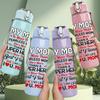 1PC My Grandma My Super Hero Love Quote Print 750ml Color Plastic Sports Water Bottle Leakproof Flip Straw Lid Suitable for Sports Office Home Use