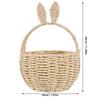 Rabbit Flower Basket Ear Woven Decor Hand Storage for Gifts Weave Candy Iron Paper Rope with Handle Party Candy Basket