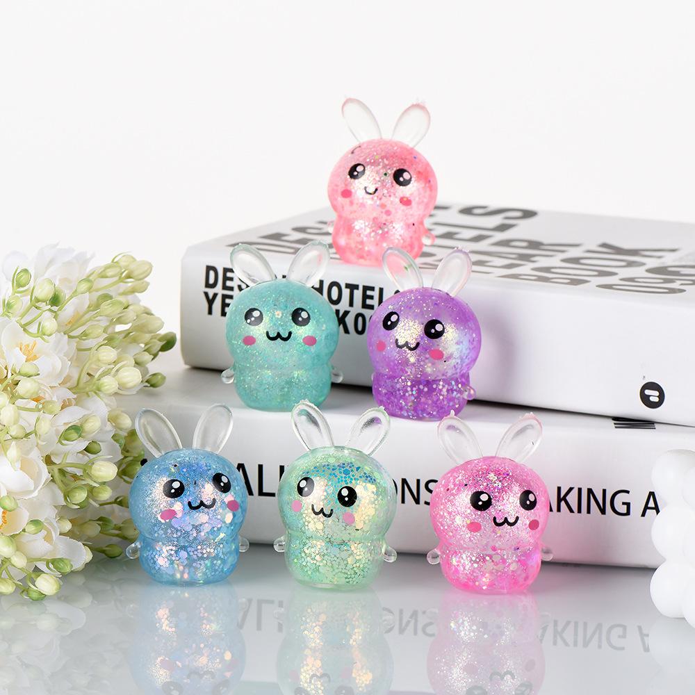Activating Toys Purple Elegantjapanese And Korean Easter Bunny Maltose Pinch Music Vent Slow Rebound Decompression Toy Decompression Ball