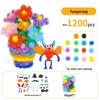 Upgraded Puffy Squeeze Ball: Double Hook DIY Puzzle Toy for Early Childhood Education