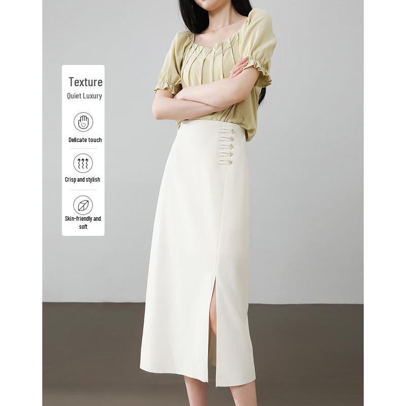 Demana New Chinese Style Knitted Midi Skirt XL