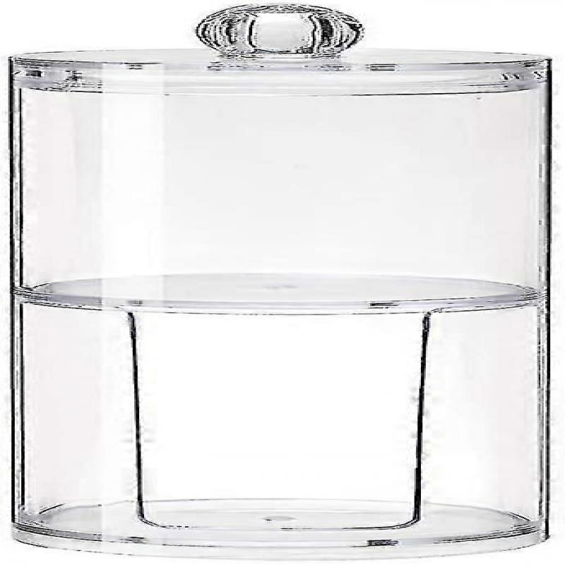 Transparent Storage Box For Cotton Swab Makeup Pad, Cosmetic Storage Box