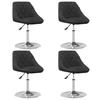 Vidaxl Swivel Dining Chairs, 4 Pcs, Black, Upholstered In Velvet