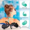 Shark Fin Silicone Noise-Cancelling Earplugs with Waterproof Case for Swimming