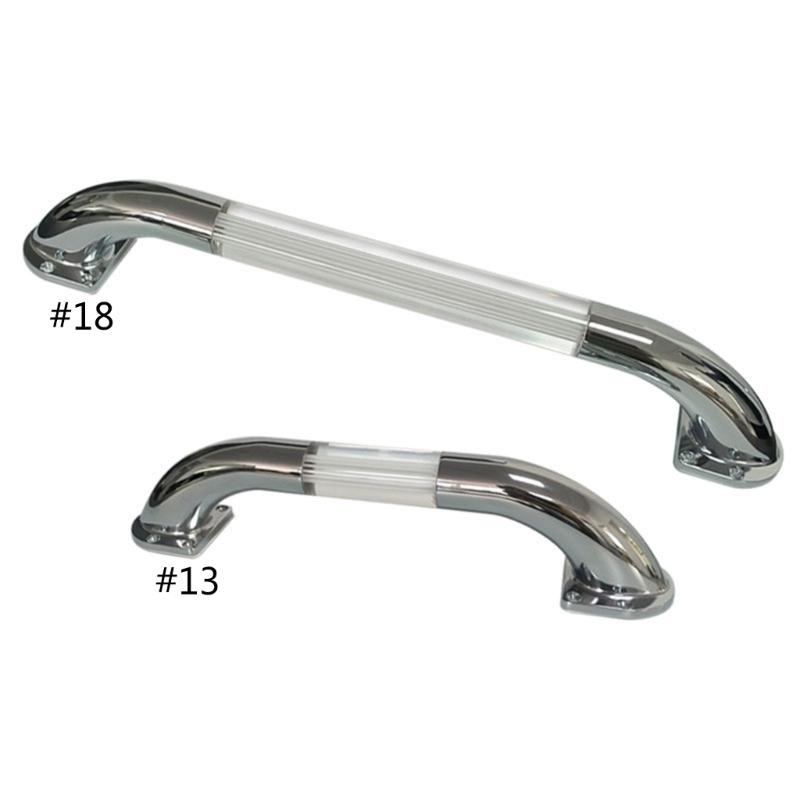 13/18 Inch Zinc Alloy Industrial Pipe Wall Handrail Luminous Door Pull Handle,Staircase Steps Handrail, Grab Bar for RVs
