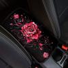 Dreaweet Stylish Spider Web Printed Black Car Center Console Armrest Cushion Cover Pad Soft Car Armrest Seat Box Cover Protector Auto Car Interior