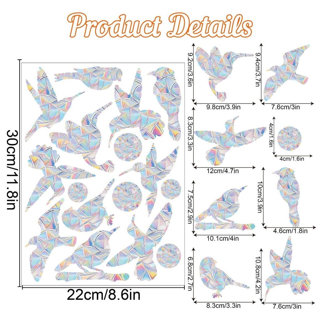 Christmas Windows Rainbow Prism Stickers Rainbow Film for Window Glass Clings Static Removable Suncatcher Decal Sticker
