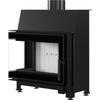 Steel fireplace KRATKI SIMPLE left 6 kW Ø 150 self closing door