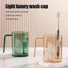 Transparent Toothbrush Cup Draining Hole Drink Tumbler Bathroom Washing Cups Mouthwash Cup  Travel