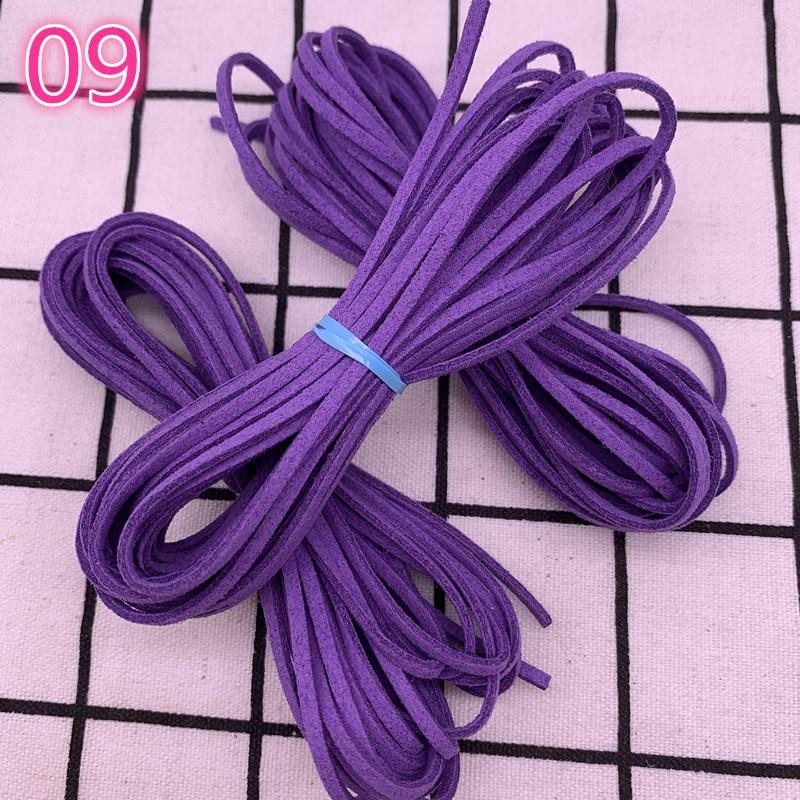 5yards/lot 3 Mm Flat Faux Suede Braided Cord Korean Velvet Leather Handmade Thread String Rope For DIY Jewelry Making Supplies