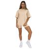Urban Casual Women's Short Sleeve Pullover and Shorts Set - European Summer Fashion