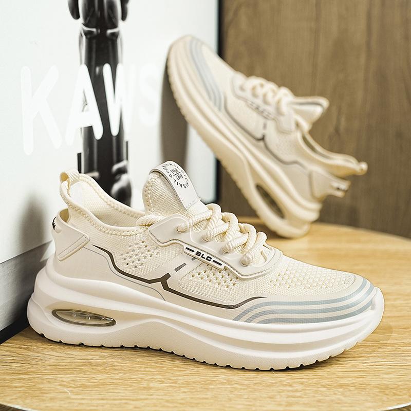 

Высококачественная весенняя трендовая взрывная летающая плетеная мужская спортивная обувь, кроссовки для бега повседневные с низким верхом сверхлегкие сетчатые мужские 39