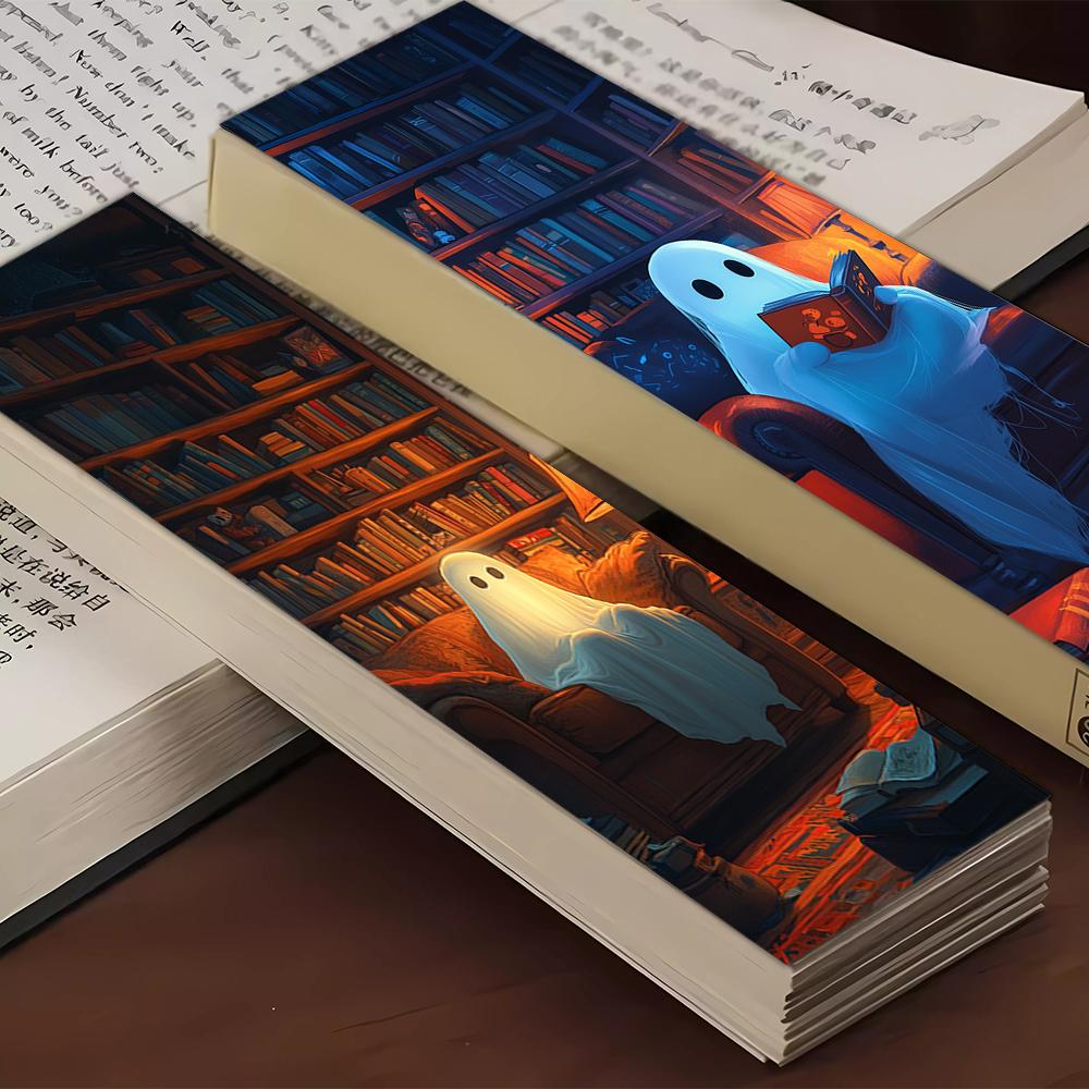 32pcs, quirky “Ghost Reading” bookmarks, Halloween, suitable for teachers, readers, and book lovers, birthday gifts