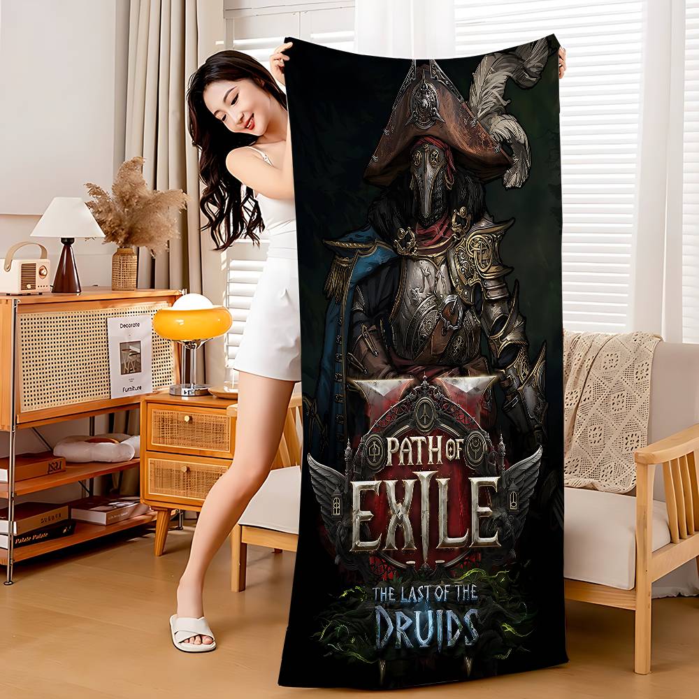 Game Path Of Exile Beach Towel Colorful Bath Towels For Girl Microfiber Quick Dry Sand Free Beach Yoga Spa Gym Pool